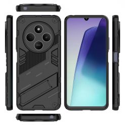 Lacné Kryty | Odolný Kryt Punk armor case čierny – Xiaomi Redmi 14C / Poco C75 | Lacné Kryty