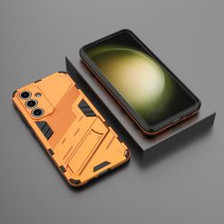 Lacné Kryty | Odolný Kryt Punk armor case oranžový – Samsung Galaxy S24 FE | Lacné Kryty