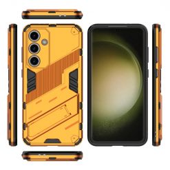 Lacné Kryty | Odolný Kryt Punk armor case oranžový – Samsung Galaxy S24 FE | Lacné Kryty