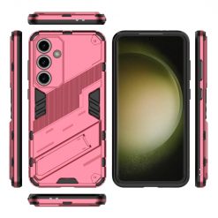 Odolný Kryt Punk armor case ružový – Samsung Galaxy S24 FE | Lacné Kryty Lacné Kryty | Odolný Kryt Punk armor case ružový – Samsung Galaxy S24 FE | Lacné Kryty