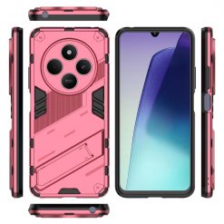 Lacné Kryty | Odolný Kryt Punk armor case ružový – Xiaomi Redmi 14C / Poco C75 | Lacné Kryty