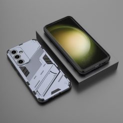 Odolný Kryt Punk armor case sivý – Samsung Galaxy S24 FE | Lacné Kryty Lacné Kryty | Odolný Kryt Punk armor case sivý – Samsung Galaxy S24 FE | Lacné Kryty