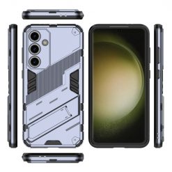Odolný Kryt Punk armor case sivý – Samsung Galaxy S24 FE | Lacné Kryty Lacné Kryty | Odolný Kryt Punk armor case sivý – Samsung Galaxy S24 FE | Lacné Kryty