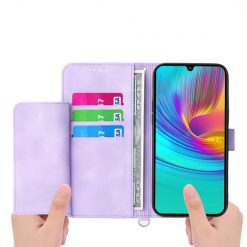Samsung Galaxy A16 4G/5G / Samsung Galaxy A17 5G Peňaženkové puzdro Embossing Pattern Flowery Mandala fialové | Lacné Kryty Lacné Kryty | Samsung Galaxy A16 4G/5G / Samsung Galaxy A17 5G Peňaženkové puzdro Embossing Pattern Flowery Mandala fialové | Lacné Kryty