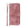 Lacné Kryty | Samsung Galaxy A16 4G/5G / Samsung Galaxy A17 5G Peňaženkové puzdro Embossing Pattern Flowery Mandala bordové | Lacné Kryty