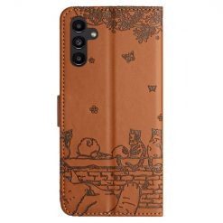 Samsung Galaxy A16 4G/5G Peňaženkové puzdro Embossing Pattern Mačky hnedé | Lacné Kryty Lacné Kryty | Samsung Galaxy A16 4G/5G Peňaženkové puzdro Embossing Pattern Mačky hnedé | Lacné Kryty