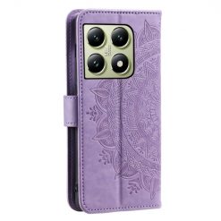 Peňaženkové puzdro Embossing Pattern Mandala Flower fialové – Xiaomi 14T | Lacné Kryty Lacné Kryty | Peňaženkové puzdro Embossing Pattern Mandala Flower fialové – Xiaomi 14T | Lacné Kryty