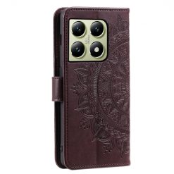 Peňaženkové puzdro Embossing Pattern Mandala Flower hnedé – Xiaomi 14T | Lacné Kryty Lacné Kryty | Peňaženkové puzdro Embossing Pattern Mandala Flower hnedé – Xiaomi 14T | Lacné Kryty