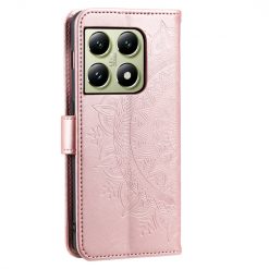 Lacné Kryty | Peňaženkové puzdro Embossing Pattern Mandala Flower ružové – Xiaomi 14T | Lacné Kryty