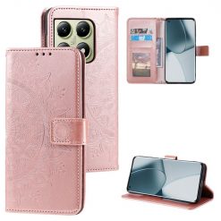 Lacné Kryty | Peňaženkové puzdro Embossing Pattern Mandala Flower ružové – Xiaomi 14T Pro | Lacné Kryty