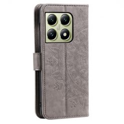 Peňaženkové puzdro Embossing Pattern Mandala Flower sivé – Xiaomi 14T | Lacné Kryty Lacné Kryty | Peňaženkové puzdro Embossing Pattern Mandala Flower sivé – Xiaomi 14T | Lacné Kryty