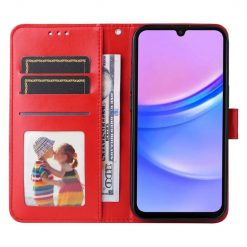 Samsung Galaxy A16 4G/5G / Samsung Galaxy A17 5G Peňaženkové puzdro Embossing Pattern Slnečnica červené | Lacné Kryty Lacné Kryty | Samsung Galaxy A16 4G/5G / Samsung Galaxy A17 5G Peňaženkové puzdro Embossing Pattern Slnečnica červené | Lacné Kryty