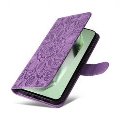 Peňaženkové puzdro Embossing Pattern Slnečnica fialové – Samsung Galaxy S24 FE | Lacné Kryty Lacné Kryty | Peňaženkové puzdro Embossing Pattern Slnečnica fialové – Samsung Galaxy S24 FE | Lacné Kryty