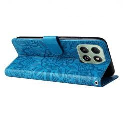 Lacné Kryty | Peňaženkové puzdro Embossing Pattern Slnečnica modré – Honor X6b | Lacné Kryty