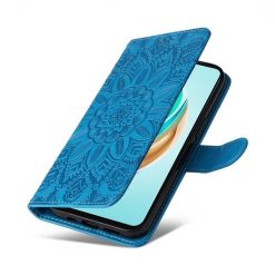 Lacné Kryty | Peňaženkové puzdro Embossing Pattern Slnečnica modré – Honor X6b | Lacné Kryty