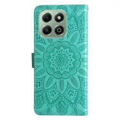 Lacné Kryty | Peňaženkové puzdro Embossing Pattern Slnečnica zelené – Honor X6b | Lacné Kryty