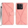 Lacné Kryty | Peňaženkové puzdro Embossing Pattern Stitchy case hnedé – Xiaomi 14T | Lacné Kryty