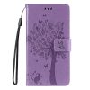 Lacné Kryty | Peňaženkové puzdro Embossing Pattern Strom a mačka zelené – Xiaomi Redmi 14C / Poco C75 | Lacné Kryty