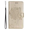 Lacné Kryty | Peňaženkové puzdro Embossing Pattern Strom a mačka čierne – Xiaomi Redmi 14C / Poco C75 | Lacné Kryty