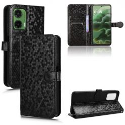 Lacné Kryty | Peňaženkové puzdro Honeycomb Dot Texture Case čierne – Motorola Moto G35 5G | Lacné Kryty