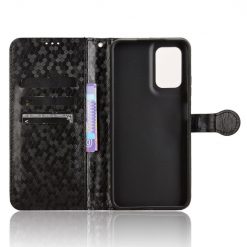 Lacné Kryty | Peňaženkové puzdro Honeycomb Dot Texture Case čierne – Motorola Moto G35 5G | Lacné Kryty