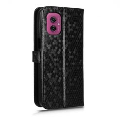 Lacné Kryty | Peňaženkové puzdro Honeycomb Dot Texture Case čierne – Motorola Moto G55 5G | Lacné Kryty