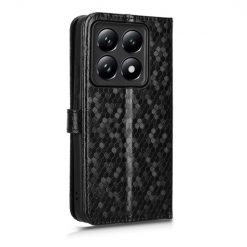 Lacné Kryty | Peňaženkové puzdro Honeycomb Dot Texture Case čierne – Xiaomi 14T Pro | Lacné Kryty