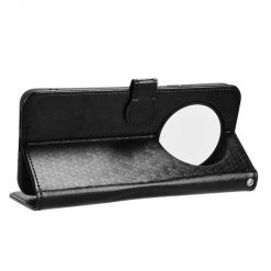 Lacné Kryty | Peňaženkové puzdro Honeycomb Dot Texture Case čierne – Xiaomi Redmi 14C / Poco C75 | Lacné Kryty