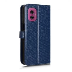 Lacné Kryty | Peňaženkové puzdro Honeycomb Dot Texture Case modré – Motorola Moto G55 5G | Lacné Kryty