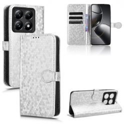 Peňaženkové puzdro Honeycomb Dot Texture Case strieborné – Xiaomi 14T | Lacné Kryty Lacné Kryty | Peňaženkové puzdro Honeycomb Dot Texture Case strieborné – Xiaomi 14T | Lacné Kryty