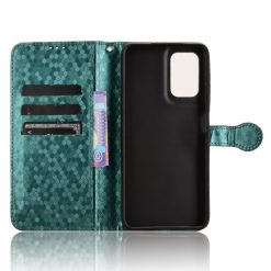 Lacné Kryty | Peňaženkové puzdro Honeycomb Dot Texture Case zelené – Motorola Moto G35 5G | Lacné Kryty