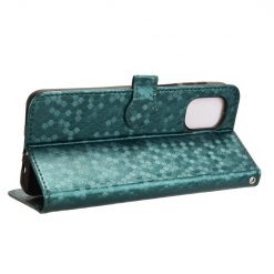 Lacné Kryty | Peňaženkové puzdro Honeycomb Dot Texture Case zelené – Motorola Moto G55 5G | Lacné Kryty