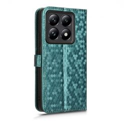 Peňaženkové puzdro Honeycomb Dot Texture Case zelené – Xiaomi 14T Pro | Lacné Kryty Lacné Kryty | Peňaženkové puzdro Honeycomb Dot Texture Case zelené – Xiaomi 14T Pro | Lacné Kryty