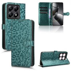 Peňaženkové puzdro Honeycomb Dot Texture Case zelené – Xiaomi 14T Pro | Lacné Kryty Lacné Kryty | Peňaženkové puzdro Honeycomb Dot Texture Case zelené – Xiaomi 14T Pro | Lacné Kryty