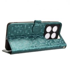 Peňaženkové puzdro Honeycomb Dot Texture Case zelené – Xiaomi 14T Pro | Lacné Kryty Lacné Kryty | Peňaženkové puzdro Honeycomb Dot Texture Case zelené – Xiaomi 14T Pro | Lacné Kryty