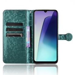 Peňaženkové puzdro Honeycomb Dot Texture Case zelené – Xiaomi Redmi 14C / Poco C75 | Lacné Kryty Lacné Kryty | Peňaženkové puzdro Honeycomb Dot Texture Case zelené – Xiaomi Redmi 14C / Poco C75 | Lacné Kryty