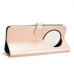 Lacné Kryty | Peňaženkové puzdro Honeycomb Dot Texture Case zlaté – Xiaomi Redmi 14C / Poco C75 | Lacné Kryty