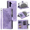 Lacné Kryty | Samsung Galaxy A16 4G/5G Peňaženkové puzdro Mandala zip case sivé | Lacné Kryty