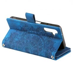 Samsung Galaxy A16 4G/5G Peňaženkové puzdro Mandala zip case modré | Lacné Kryty Lacné Kryty | Samsung Galaxy A16 4G/5G Peňaženkové puzdro Mandala zip case modré | Lacné Kryty