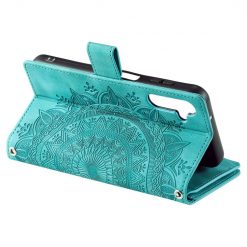 Lacné Kryty | Samsung Galaxy A16 4G/5G Peňaženkové puzdro Mandala zip case zelené | Lacné Kryty