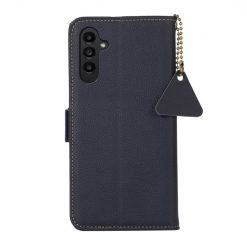 Lacné Kryty | Peňaženkové puzdro RFID Leather case modré – Samsung Galaxy S24 FE | Lacné Kryty