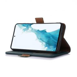 Lacné Kryty | Peňaženkové puzdro RFID Leather case zelené – Samsung Galaxy S24 FE | Lacné Kryty