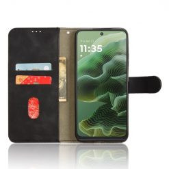 Lacné Kryty | Peňaženkové puzdro Solid čierne – Motorola Moto G35 5G | Lacné Kryty
