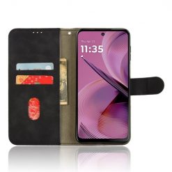 Lacné Kryty | Peňaženkové puzdro Solid čierne – Motorola Moto G55 5G | Lacné Kryty