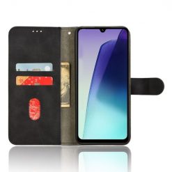 Lacné Kryty | Peňaženkové puzdro Solid čierne – Xiaomi Redmi 14C / Poco C75 | Lacné Kryty