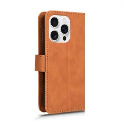 Lacné Kryty | Peňaženkové puzdro Solid hnedé – Apple iPhone 16 Pro | Lacné Kryty