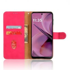 Lacné Kryty | Peňaženkové puzdro Solid ružové – Motorola Moto G55 5G | Lacné Kryty