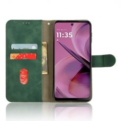 Lacné Kryty | Peňaženkové puzdro Solid zelené – Motorola Moto G55 5G | Lacné Kryty