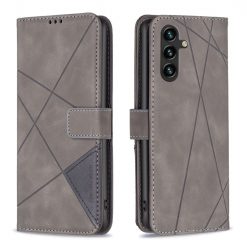 Lacné Kryty | Samsung Galaxy A16 4G/5G Knižkové puzdro Rhombus sivé | Lacné Kryty