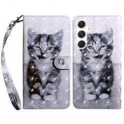 Lacné Kryty | Samsung Galaxy A16 4G/5G Knižkové puzdro Trendy Cross case Mačička | Lacné Kryty